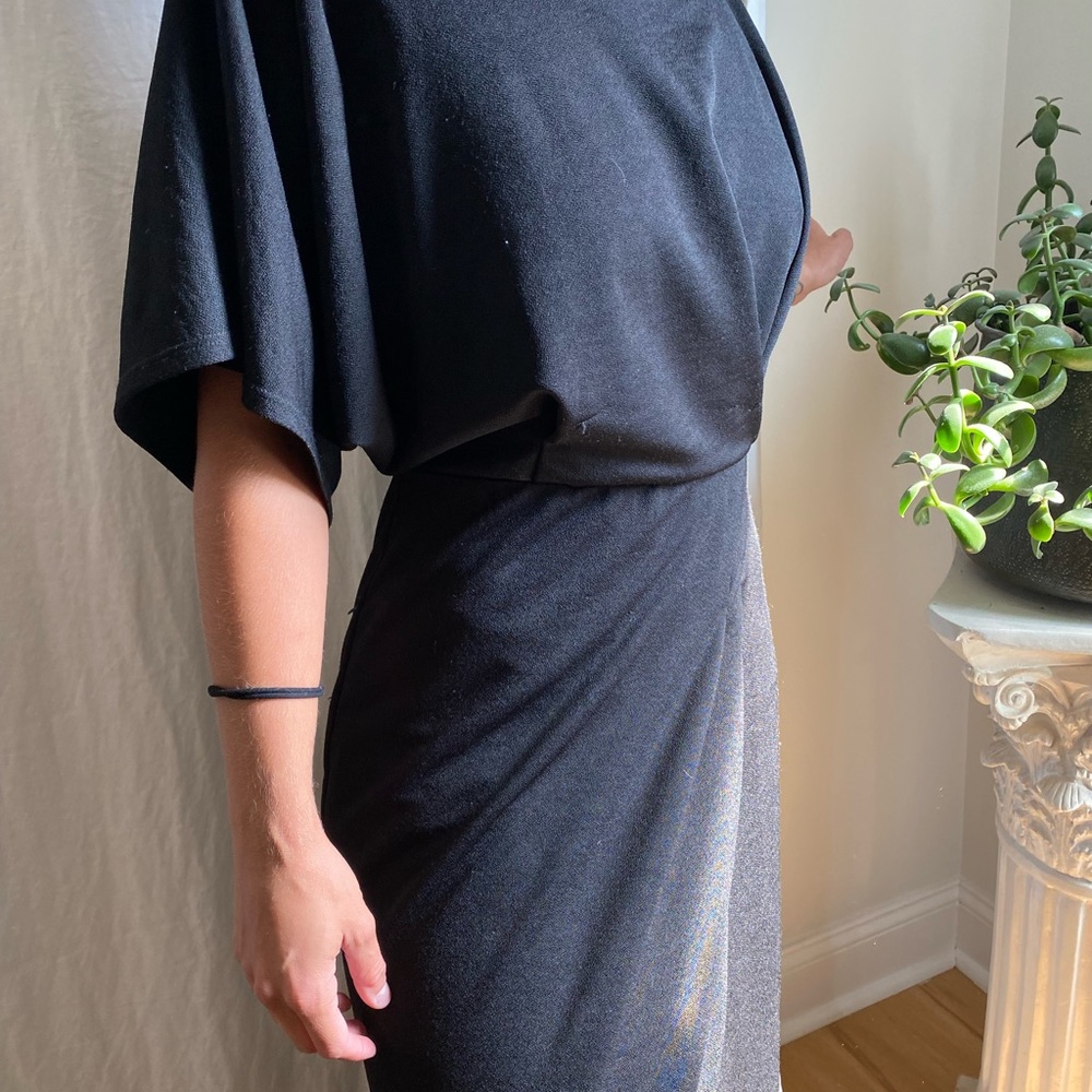 ABS Formal Maxi Crepe V-Bk Gown